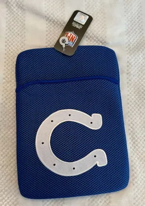 nwt new nfl indianapolis colts supply/media tablet pouch sleeve thumbnail 1