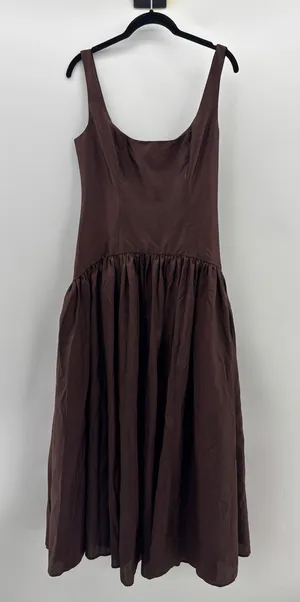 Hutch Ridge Drop Waist Maxi Dress in Chocolate thumbnail 1