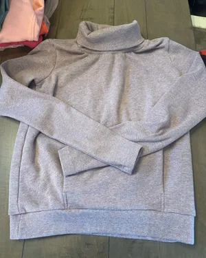 Alo Size XS Smoky Quartz Heather Cozy Funnel Neck Pullover Sweatshirt thumbnail 1