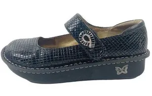 Alegria Paloma Jazzy Black Leather Shoes thumbnail 1