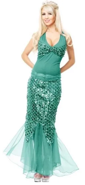 Charades Sequin Mermaid Costume Ariel Halloween Costume NEW Medium thumbnail 1