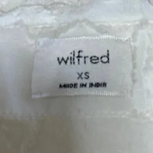 Aritzia Wilfred Hemistiche White Semi Sheer Short Sleeve Mini Shirt Dress Sz XS thumbnail 5
