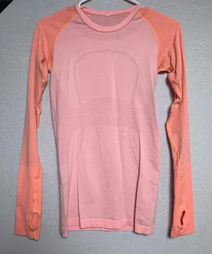 y2k Lululemon Swiftly Tech Long Sleeve Shirt Pink Size 4 thumbnail 1