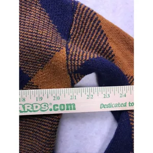 Madewell Sweater Womens Small Blue Brown Excellent Argyle Crewneck Knit Pullover thumbnail 9
