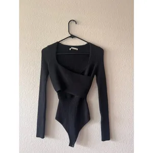 Abercrombie LuxeLoft Wrap Sweater Bodysuit Long Sleeve thumbnail 2