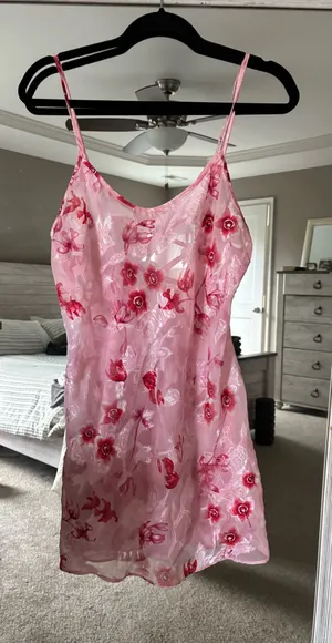 Secret Treasures Vintage sheer floral slip dress thumbnail 1