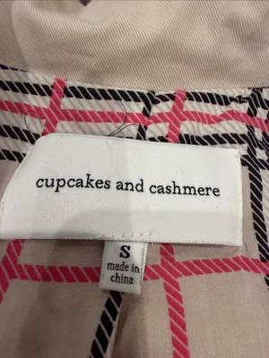 Cupcakes And Cashmere Trench Coat in Khaki/Tan Size Small - C4-097 thumbnail 3