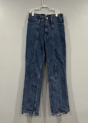 Abercrombie And Fitch Ultra High Rise Mom Jean Distressed Hem 2/26 thumbnail 1