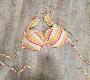 Victoria's Secret Striped Bikini Top Size 36C thumbnail 1