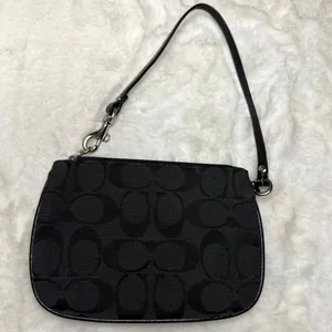 COACH Black Canvas Wristlet thumbnail 2