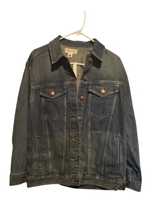 Madewell Button‑Front Denim Jacket in Charleston Wash — Women’s Size S, NWT thumbnail 2