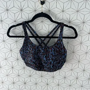 Lululemon Energy Bra *Medium Support, B–D Cups Leopard Camo Blue Nile Multi thumbnail 3