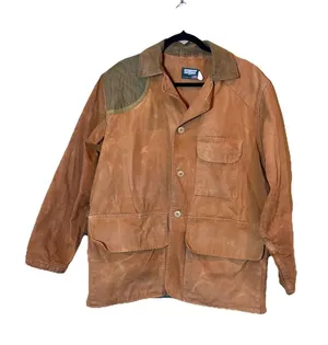 SafTBak Vintage Hunting Jacket Canvas Shooting‎ Coat Distressed Workwear XL thumbnail 1