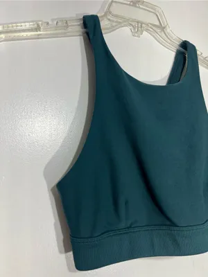 Alo Yoga Alosoft Iconic 90's Bra In Green size M thumbnail 3