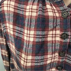 Free People Northern Bound Plaid Popover Button Up Top Small Fall thumbnail 6
