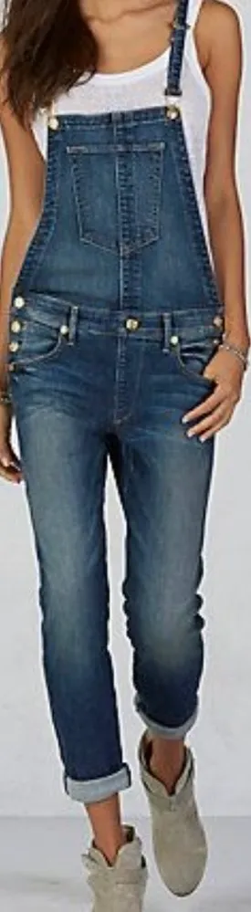 AUTHENTIC True Religion iconic horseshoe BF Slim Dark Wash Fashionable overalls thumbnail 5