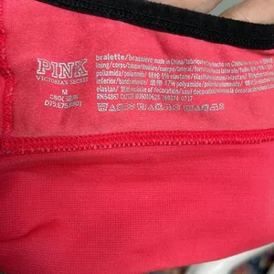 PINK VS Cool & Comfy Strappy Bralette Medium Neon Candy Coral thumbnail 7