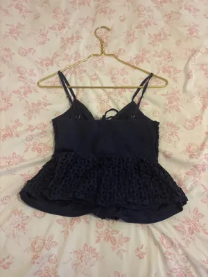 Japna Navy blue summer tank top thumbnail 5