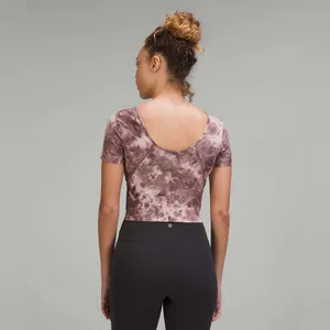 Lululemon Align T Shirt Diamond Dye Mink Bery Lunar Rock Shadow Grey Size 6 Nulu thumbnail 2
