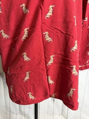 Loft Sleep Pajamas Sz Large 2-Piece Set Wiener Dog Christmas Lights Short Sleeve thumbnail 8