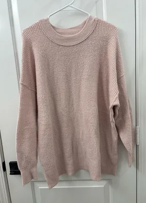 Aerie oversized sweater pink thumbnail 1