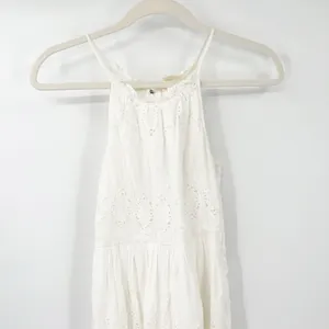 Anthropologie Maeve Womens Boho Beachy Tiered Eyelet Midi Dress‎ Size 0 White thumbnail 4