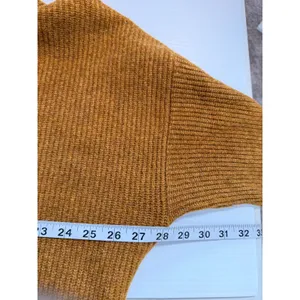 Abercrombie Fitch Womens Ochre Yellow Ribbed Turtleneck Sweater‎ Oversized XL thumbnail 5