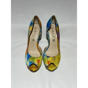 UNISA Colorful Peep-Toe Heels Size 6 thumbnail 2