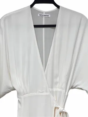 NWT Reformation Winslow Dress in Ivory Size Small thumbnail 9