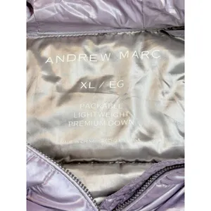 Andrew Marc‎ Puffer Jacket Womens XL Lilac Purple Packable Premium Down Hooded thumbnail 7