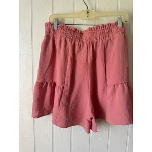 Chiclily Pink Paperbag Waist Ruffle Hem Shorts XL NWT thumbnail 4