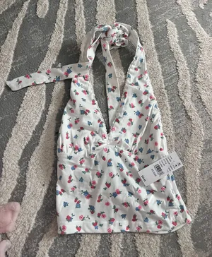 New with tags PacSun floral halter tank top XS thumbnail 1