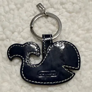 Coach Navy Patent Leather Whale Key Fob thumbnail 3