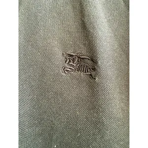 Burberry Brit Womens Navy Blue Puff Sleeve Polo‎ Shirt Peter Pan Collar Size S thumbnail 4