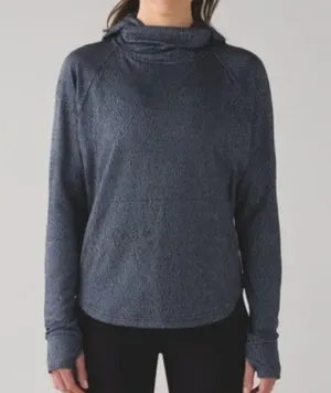 Lululemon Pick Up The Pace Long Sleeve Sweatshirt Luon Womens Size 10 Blue Black thumbnail 1