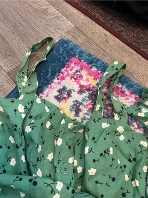 Reformation “Persimmon” green floral dress 2 thumbnail 15