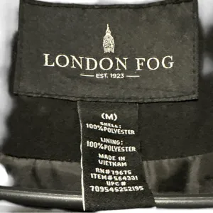 London Fog Black Trench Coat Women’s Size M Classic Button Front Belted Jacket thumbnail 4