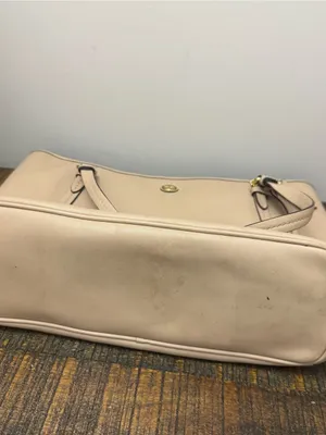 Coach Peyton Leather Zip Top Tote F27349 Brass/Sand bag thumbnail 10