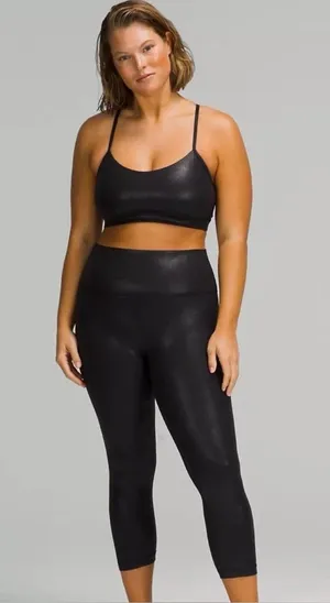 ✨Lululemon Align‎ Shine High Rise Crop Leggings Black Size 18✨ thumbnail 1