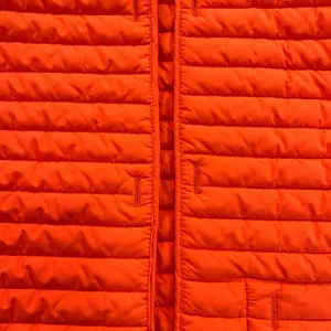 Abercrombie & Fitch Womens Open Front Puffer Jacket XS Orange Quilted Packable‎ thumbnail 4