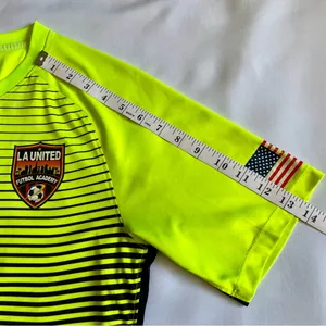 LA United Futbol Academy Woman’s Shirt Yellow Soccer Jersey Adidas Size Small thumbnail 6