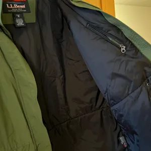 LL Bean Vintage Women’s Thinsulate Lined Hooded Jacket Green Black Medium 0 RF98 thumbnail 11