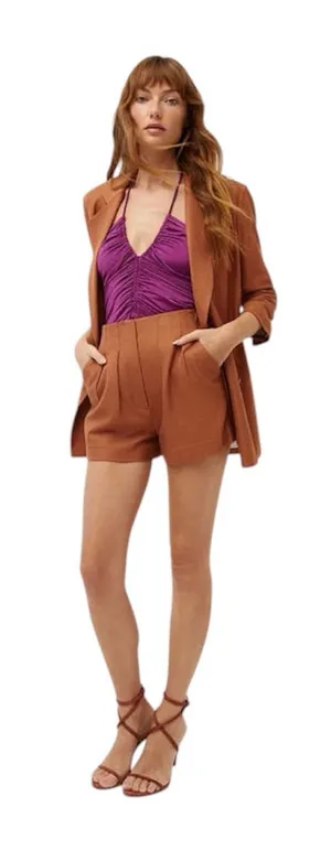 Veronica Beard Gables Short Golden Brown Shorts Pumpkin Orange Size 10 thumbnail 1