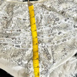 Sequin Micro Mini Shorts, Festival Clubwear Rave‎ Glam Medium 2000s Y2K thumbnail 4