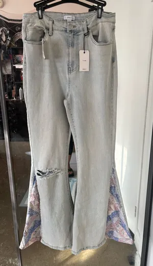 Forever 21 Patchwork Flare Pants thumbnail 1