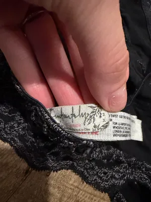 Free People Black Lace Bralette with Floral Pattern Medium thumbnail 3