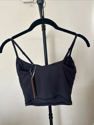 Skims NWT Fits Everybody Cropped Cami in Onyx Black size XS thumbnail 5