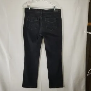 Levi's 505 Straight Leg Jeans Women's Size 12M Soft Black Stretch Denim Mid-rise thumbnail 2