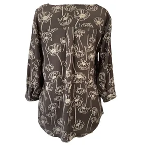 Maurice’s Gray Long Sleeve Popover Blouse thumbnail 8