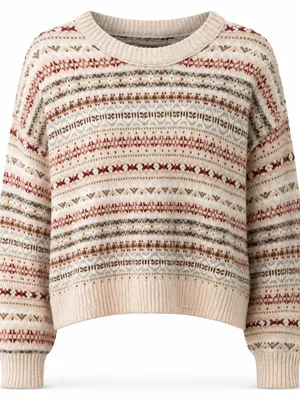 American Eagle Fair Isle Cropped Sweater Women’s M thumbnail 2